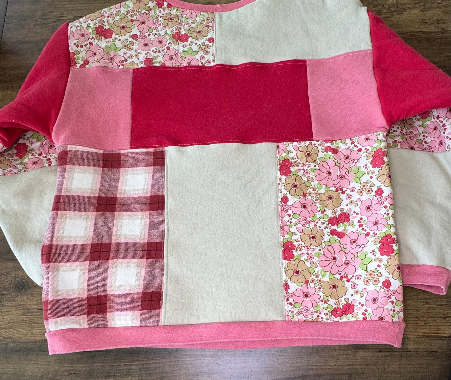 SOLD OUT** Custom Made - Melissa, TX "Cardinals" Patchwork Sweatshirt. One of a Kind. Size XL-1X