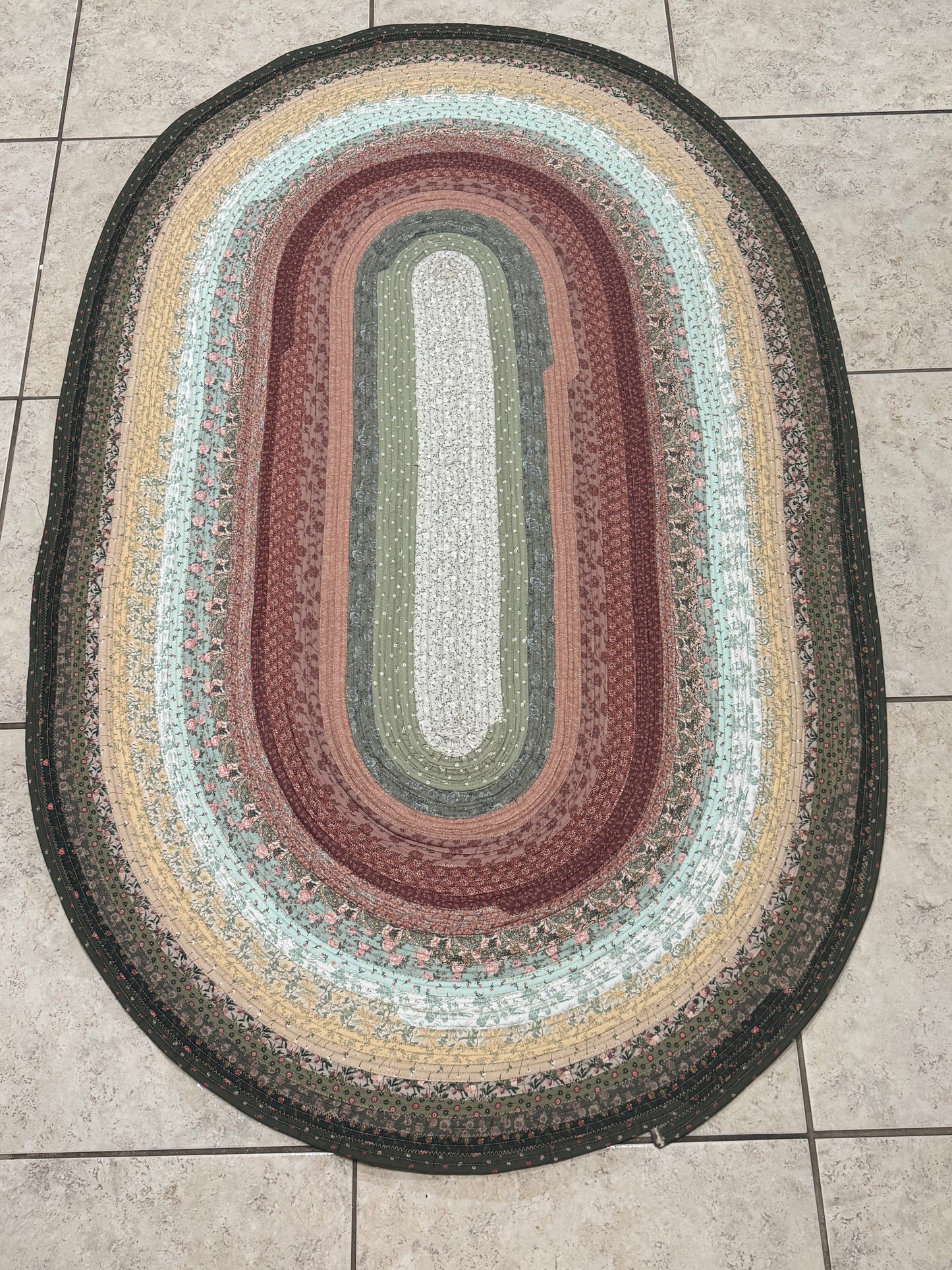 Cottage Breeze Large Jelly Roll Rug.