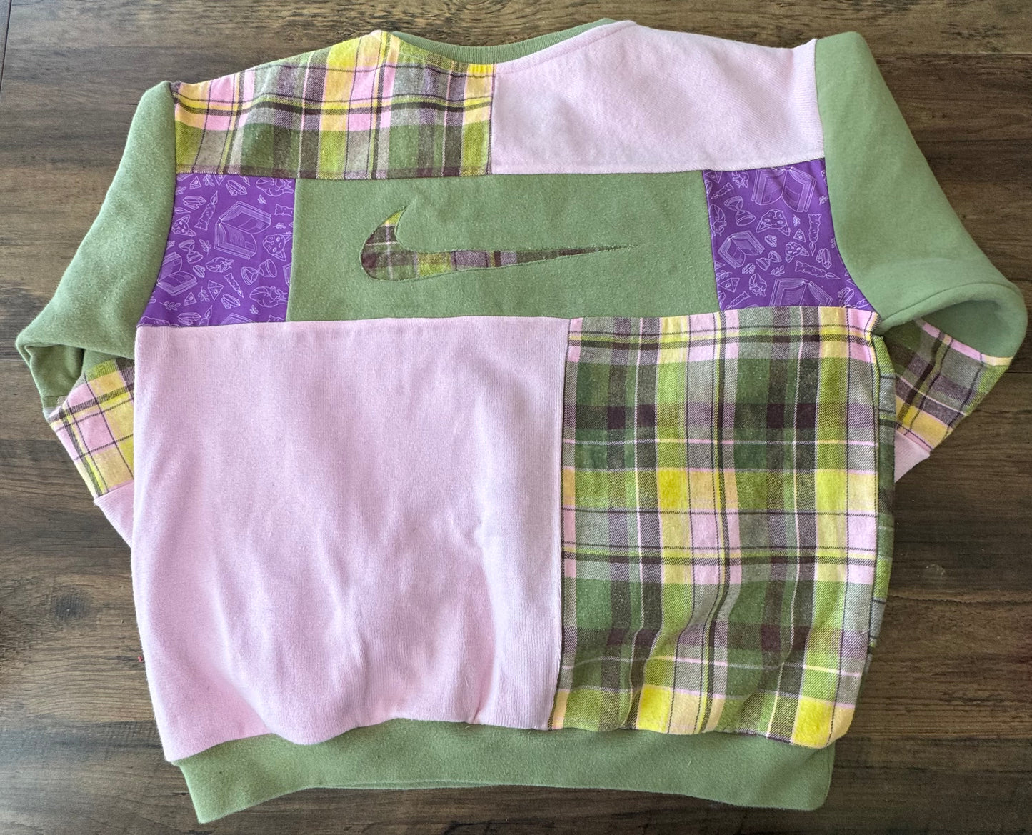 "Spring Dawn" Patchwork Sweatshirt.  Size M/L
