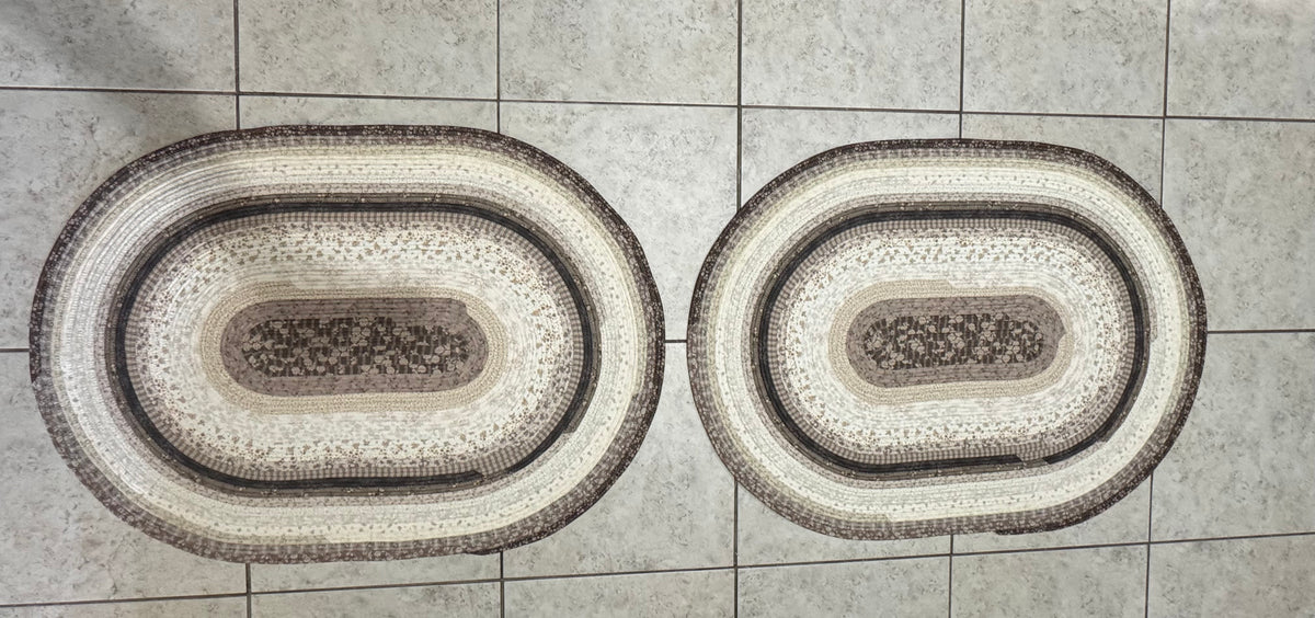 Set of Two Matching Sand Dune Medium Jelly Roll Rugs.