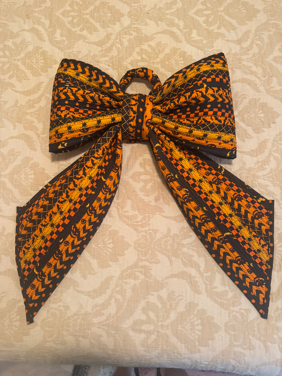 Halloween Jelly Roll Door Bow.