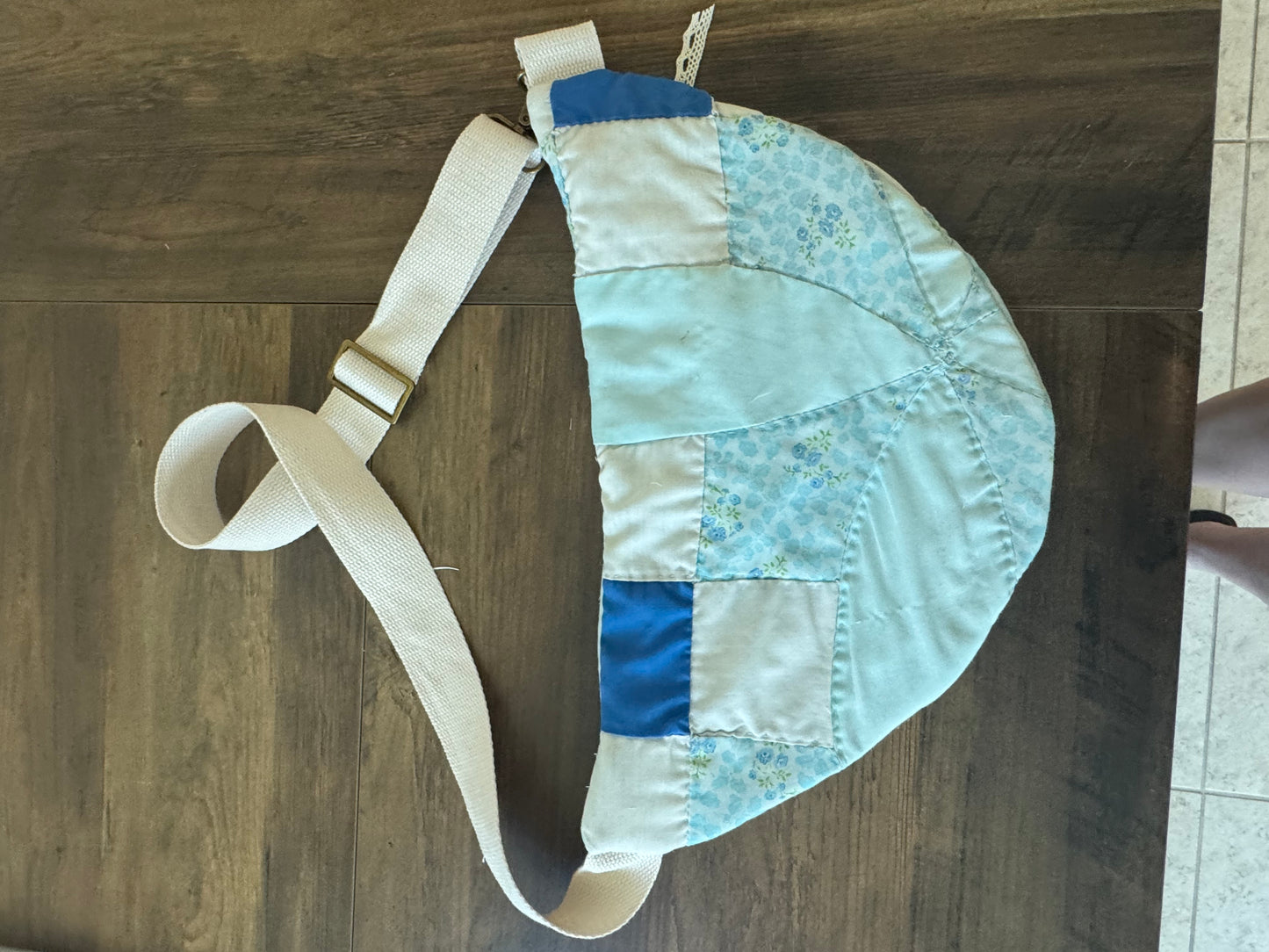 True Blue Vintage Quilted Large Bumbag.