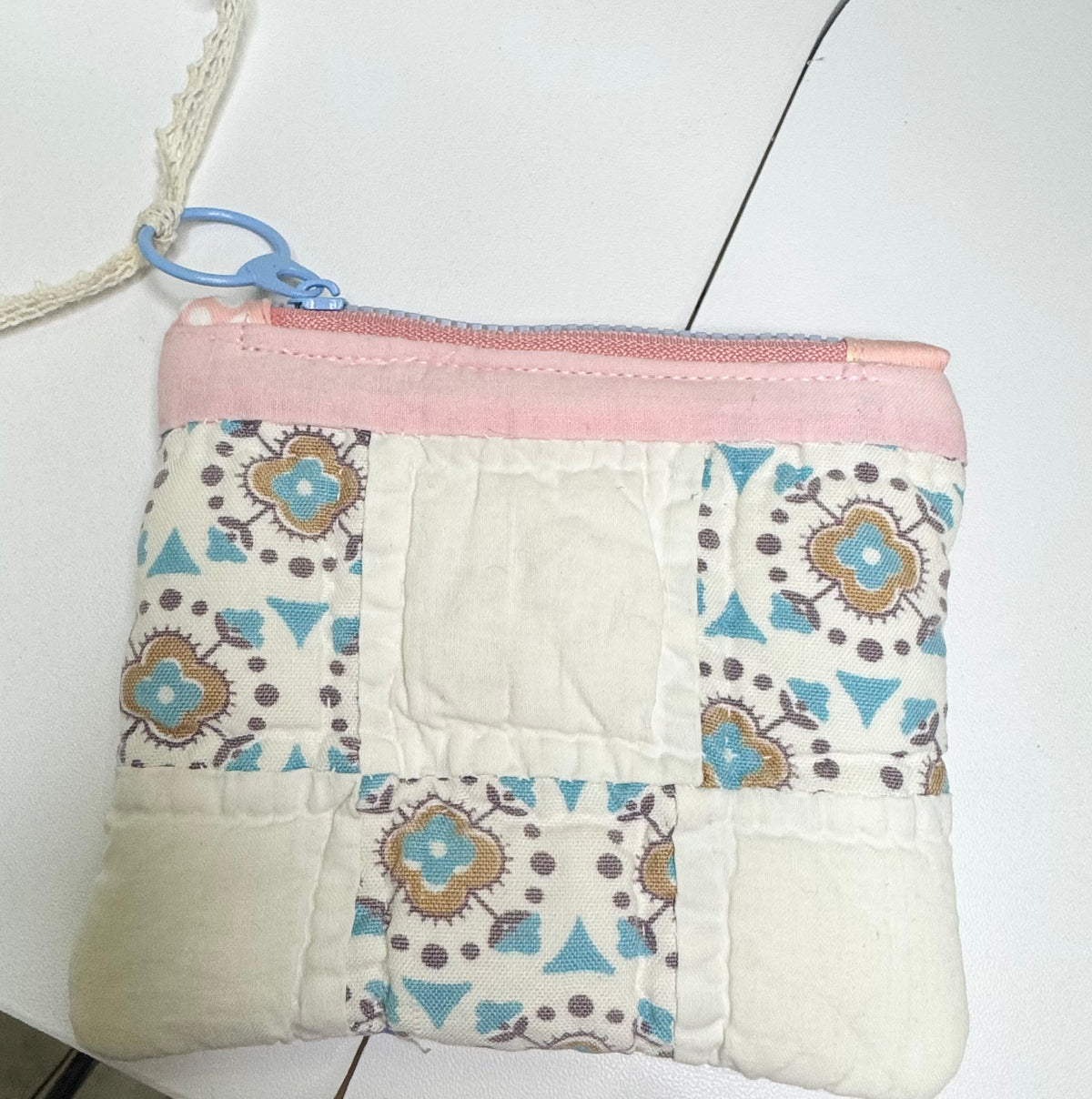 Quilted 9 patch Small Coin Purse.
