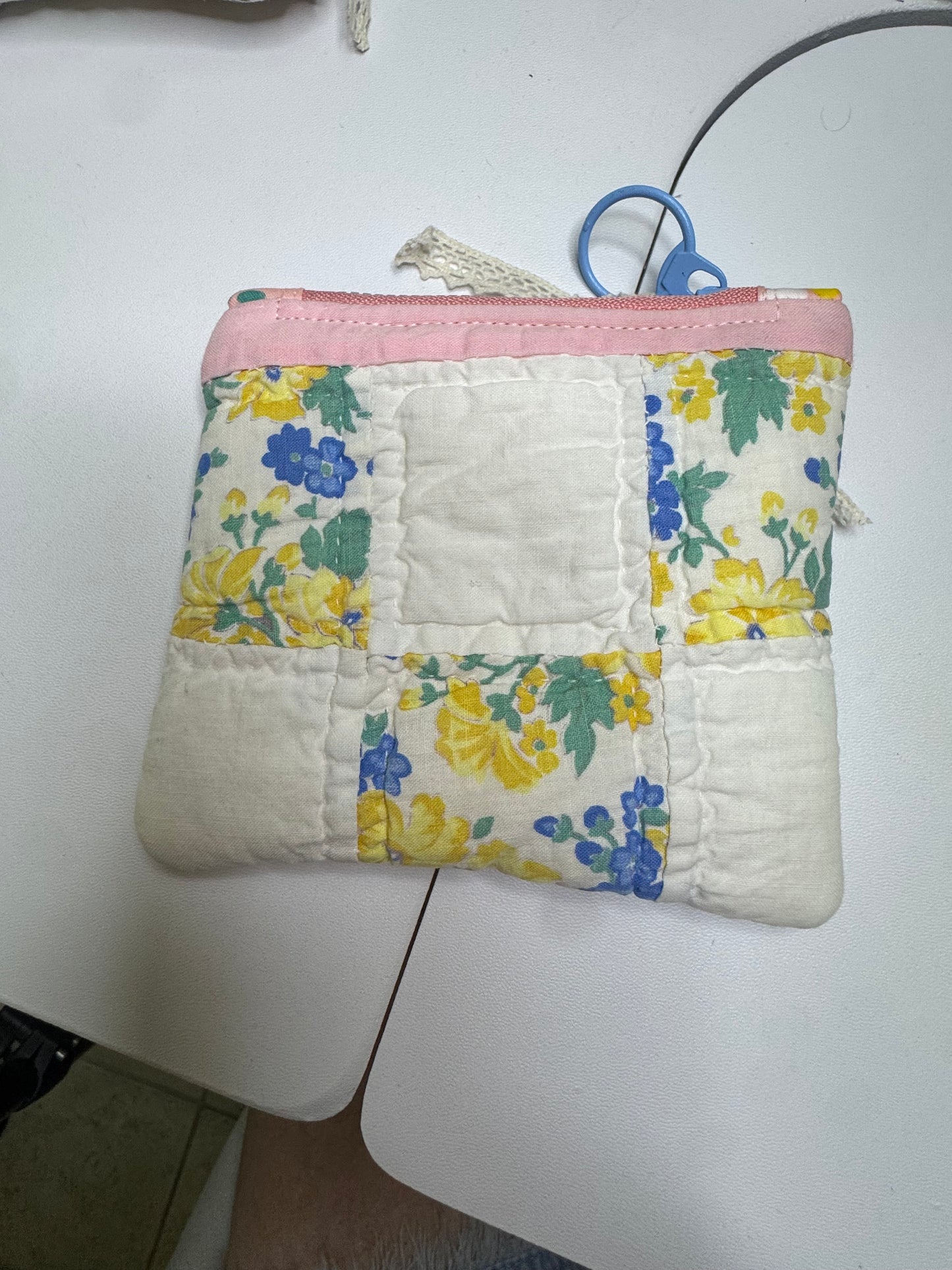 Quilted 9 patch Small Coin Purse.