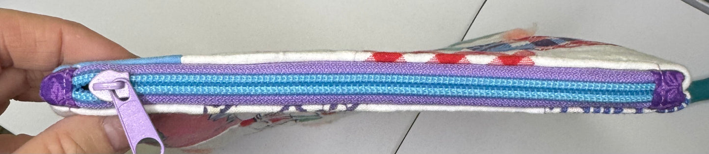 Multicolored, Yarn Tied  Makeup Bag.
