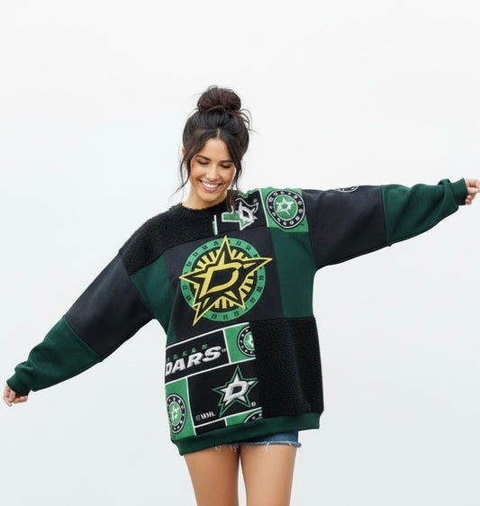 Hockey Patchwork Sweatshirt  Size L