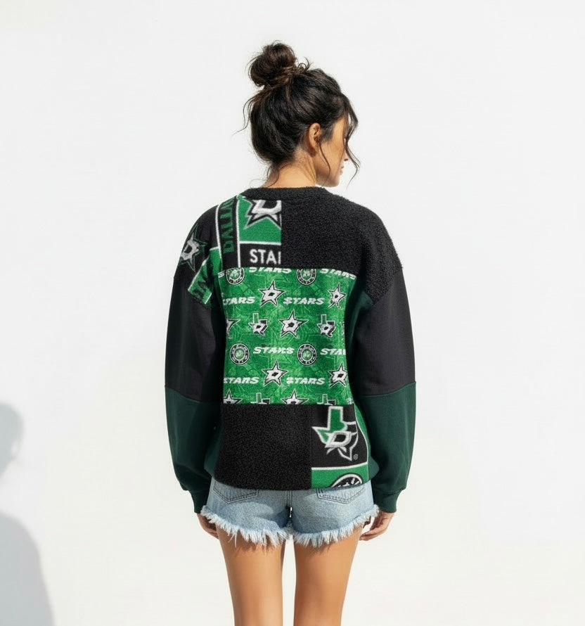 Hockey Patchwork Sweatshirt  Size L