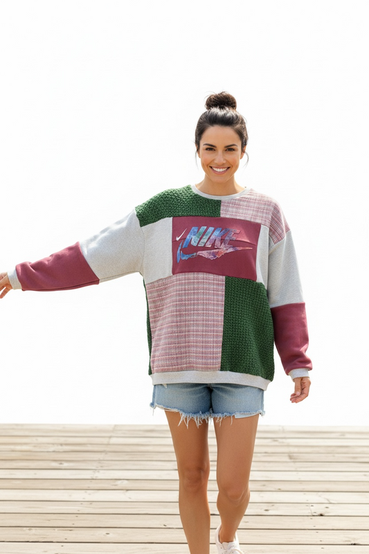 "Green & Maroon Galaxy" Sweatshirt   Size L/XL