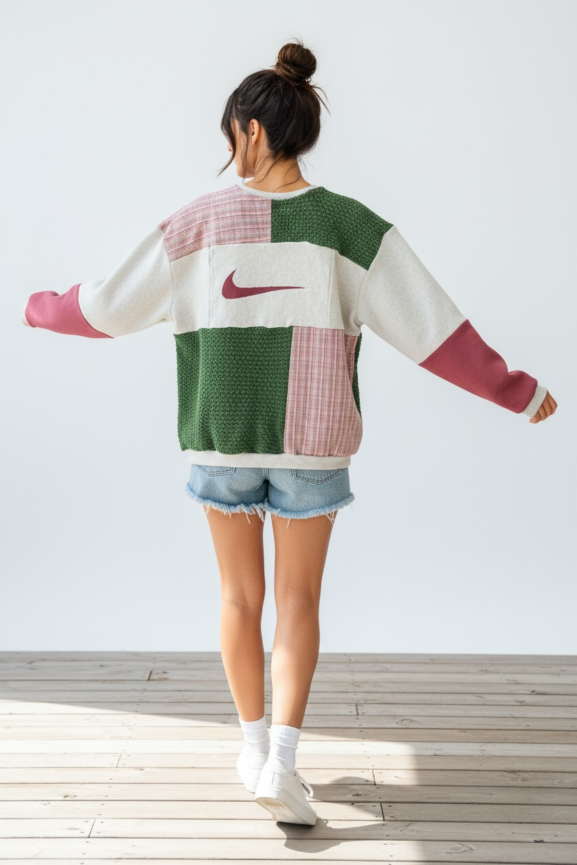 "Green & Maroon Galaxy" Sweatshirt   Size L/XL